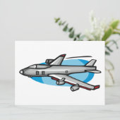 Invitation Avion à réaction pour les fans d'aviation (Debout devant)