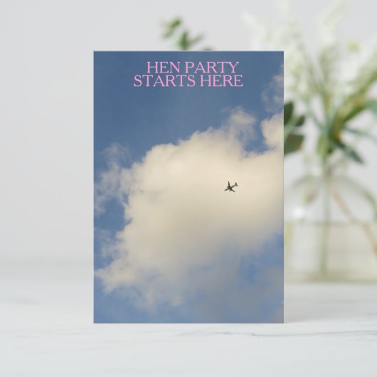 Invitation Avion dans l'invitation de ciel (Debout devant)