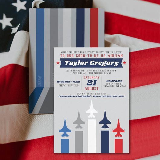 Invitation Avion de combat militaire Jet Air Force Départ