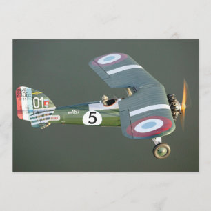 Invitation Avion de combat vintage Édition anniversaire numér