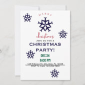 Invitation Avion de Noël Snowflake Minimaliste Aviation (Devant)