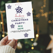 Invitation Avion de Noël Snowflake Minimaliste Aviation