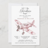 Invitation Avion d'époque L'aventure commence Bébé Show (Devant)