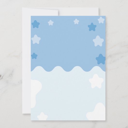 Invitation Avion Dino Clouds C'est un Baby shower de GARÇON (Dos)