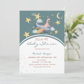 Invitation Avion Dino Étoiles de l'espace Fête pour bébé à l (Debout devant)