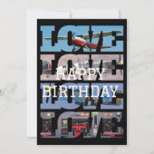 Invitation Avion en vol,Collage de photos,Aviation,Cool (Devant)