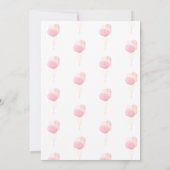 Invitation Avion Ourson premier anniversaire rose (Dos)