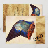 INVITATION AVION PEUR D'UN PARCHEMENT ROULEUR EUROPÉEN (Devant / Derrière)