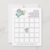 Invitation Avion Pilote Teddy Bear Bingo (Devant)