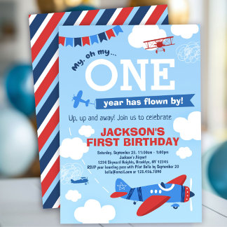 Invitation Avion Un an a suivi le 1er anniversaire