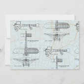 Invitation Avion vintage | Baby shower de voyage (Dos)