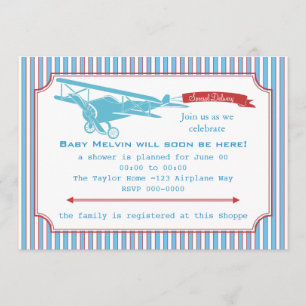 Invitation Avion Vintage de livraison spéciale