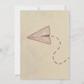 Invitation Avion vintage Temps Vol Anniversaire (Dos)