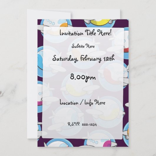 Invitation avions (Dos)