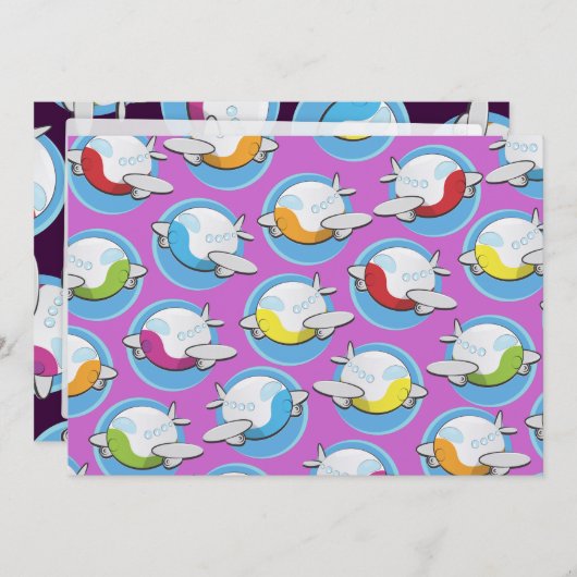 Invitation avions (Devant / Derrière)