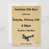 Invitation Avions anciens (Dos)