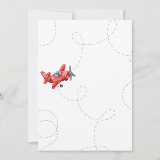 Invitation Avions Boys Cool Blue Avion Voyage Anniversaire (Dos)