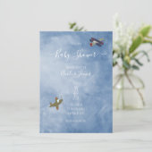 Invitation Avions volants dans le Baby shower du ciel (Debout devant)