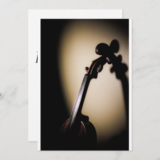 Invitation Avis de considérant de l'invitation de violon (Devant / Derrière)