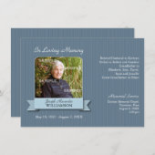 Invitation Avis de mémorial de bannière de filet (Devant / Derrière)