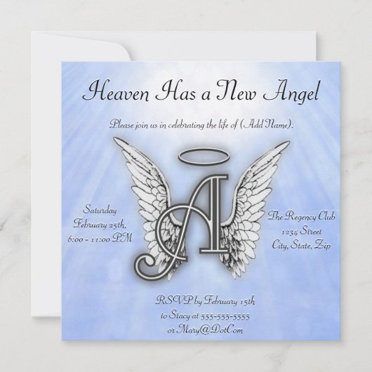 Invitation Avis de mise en mémoire (Devant)