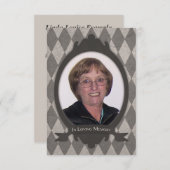 Invitation avis de service commémoratif (Devant / Derrière)