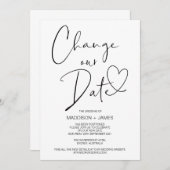 Invitation Avis mariage reporté, modifier notre Mariage de da (Devant / Derrière)