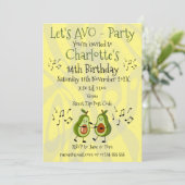 Invitation Avo-Party Avocado Pun Party (Debout devant)