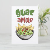 Invitation Avocado Guacamole & Tortillas (Debout devant)