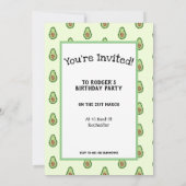 Invitation Avocado par points (Dos)