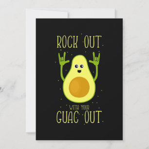 Invitation Avocado Rock Out Avec Votre Guac Out