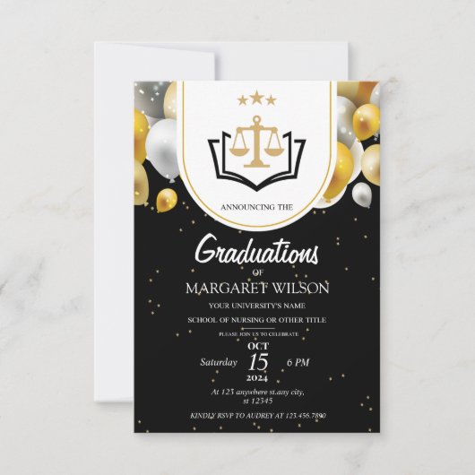 Invitation Avocat annonces de début de Black Gold (Devant)