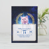 Invitation Avocat de chat dans l'espace (Debout devant)