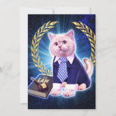 Invitation Avocat de chat dans l'espace (Dos)