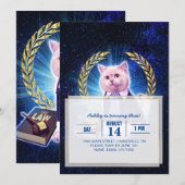 Invitation Avocat de chat dans l'espace (Devant / Derrière)