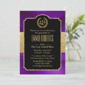 Invitation Avocat de l'avenir Gold & Purple (Debout devant)