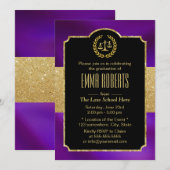 Invitation Avocat de l'avenir Gold & Purple (Devant / Derrière)