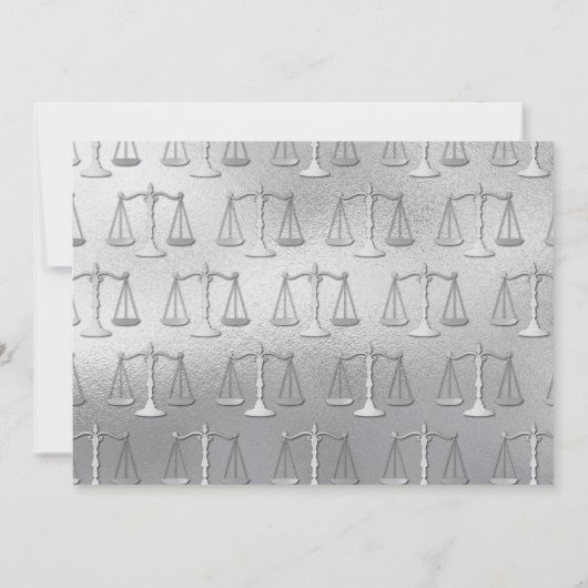 Invitation Avocat école de droit Silver Graduation Noir (Dos)