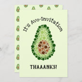 Invitation Avocat En Points (Devant / Derrière)