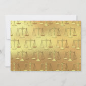 Invitation Avocat Faculté de Droit Gold Diplôme Orange (Dos)