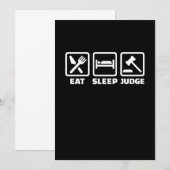 Invitation Avocat Manger Dormir Juge (Devant / Derrière)