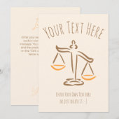 Invitation Avocat | Procureur | Juge | Cabinet d'avocats / Bu (Devant / Derrière)