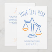 Invitation Avocat | Procureur | Juge | Cabinet d'avocats / Bu (Devant / Derrière)