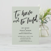 Invitation Avoir et garder Simple Réception de mariage sage (Debout devant)