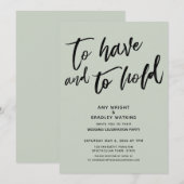 Invitation Avoir et garder Simple Réception de mariage sage (Devant / Derrière)