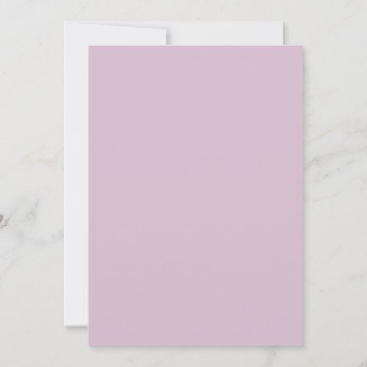 Invitation Avoir et tenir écriture manuscrite Accueil Mauve (Dos)