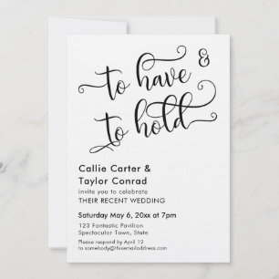 Invitation Avoir et Tenir Typographie de Script Élaboré