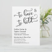 Invitation Avoir et Tenir Typographie de Script Élaboré (Debout devant)
