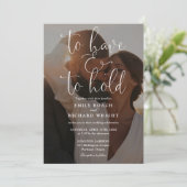 Invitation Avoir Et Tenir Un Mariage Photo Code QR (Debout devant)