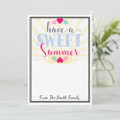 Invitation avoir été doux enseignant cadeau d'été argent CARD (Debout devant)